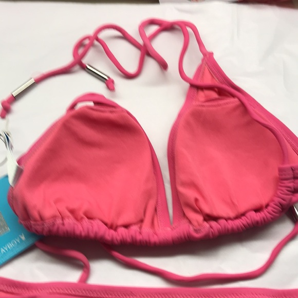 Vintage playboy bunny bikini crystal thong Pink swimsuit g string iconic sexy V2 - Picture 10 of 10